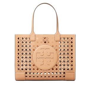 Tory Burch Ella Large Basketweave Leather Tote